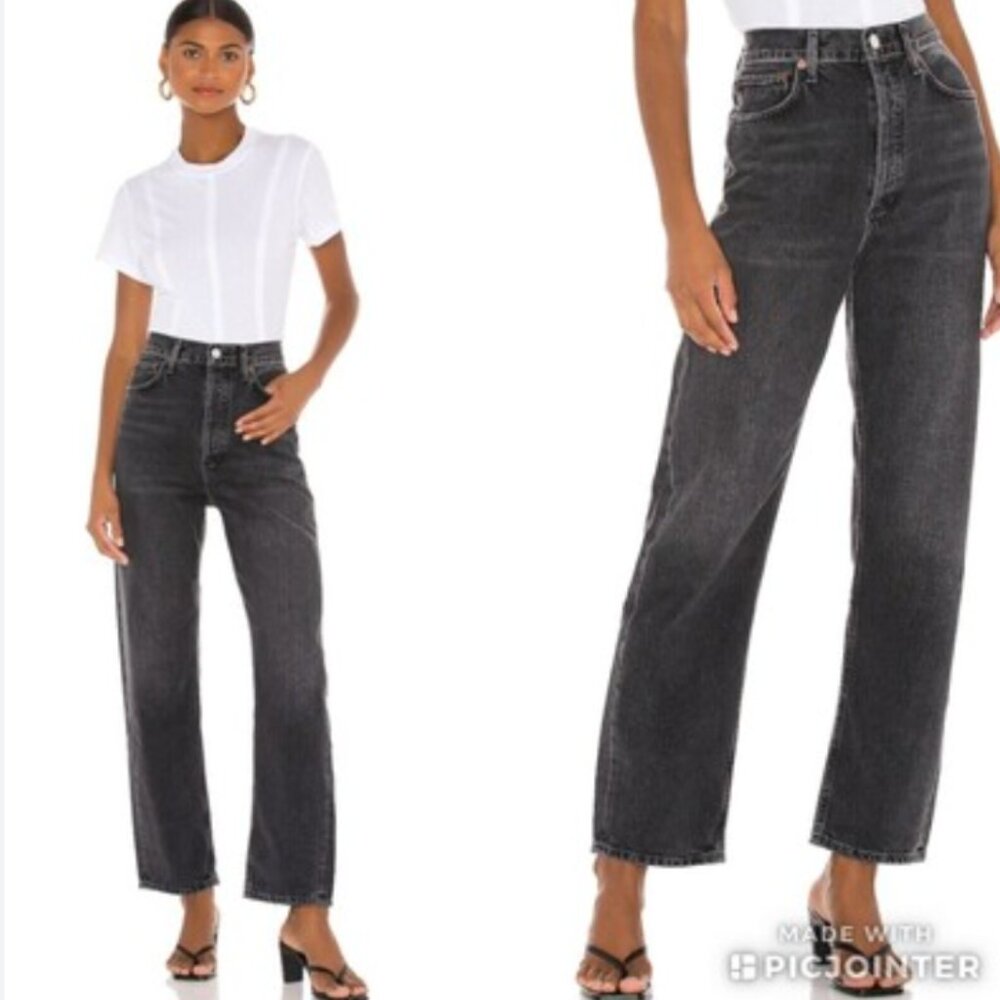 AGOLDE | '90s Mid Rise Loose Fit Jean | Size 27 | Photogram (Clean Washed Black)
